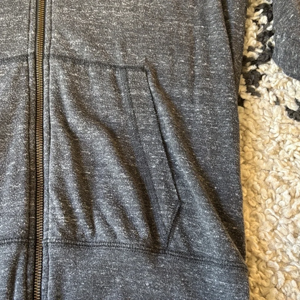 Nike Charcoal Zip-Up Hoodie with White Accents - Picture 4 of 4